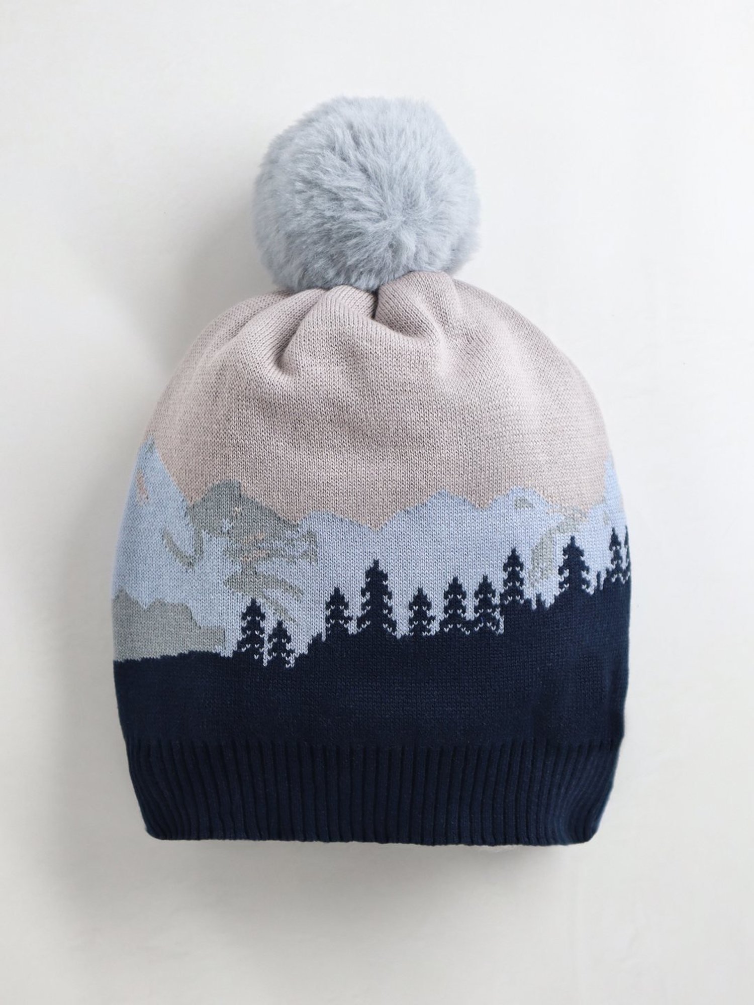 Pantaloons Junior Kids Pink Self Pattern Cap with Muffler