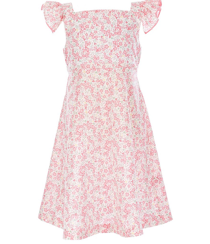 Edgehill Collection Little Girls 2T-6X Ruffle Floral A-Line Dress