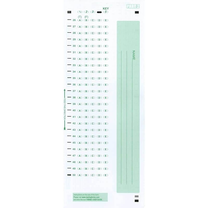889 E Compatible Testing Forms 100 Sheet Pack