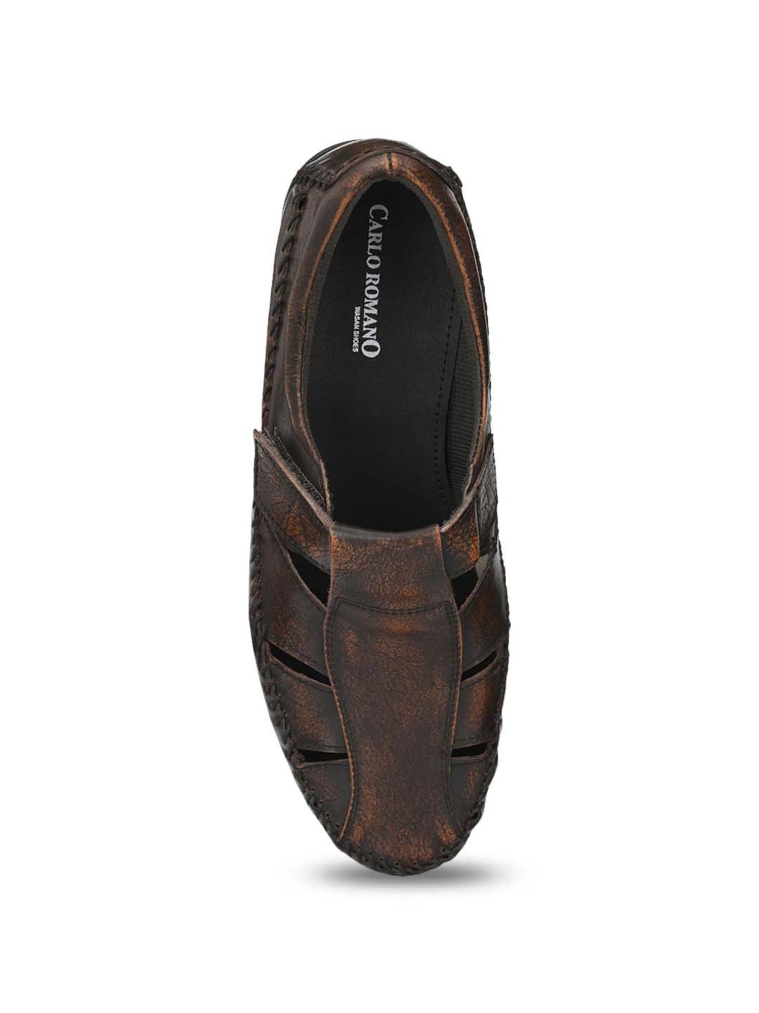 Carlo Romano Men's Brown Fisherman Sandals