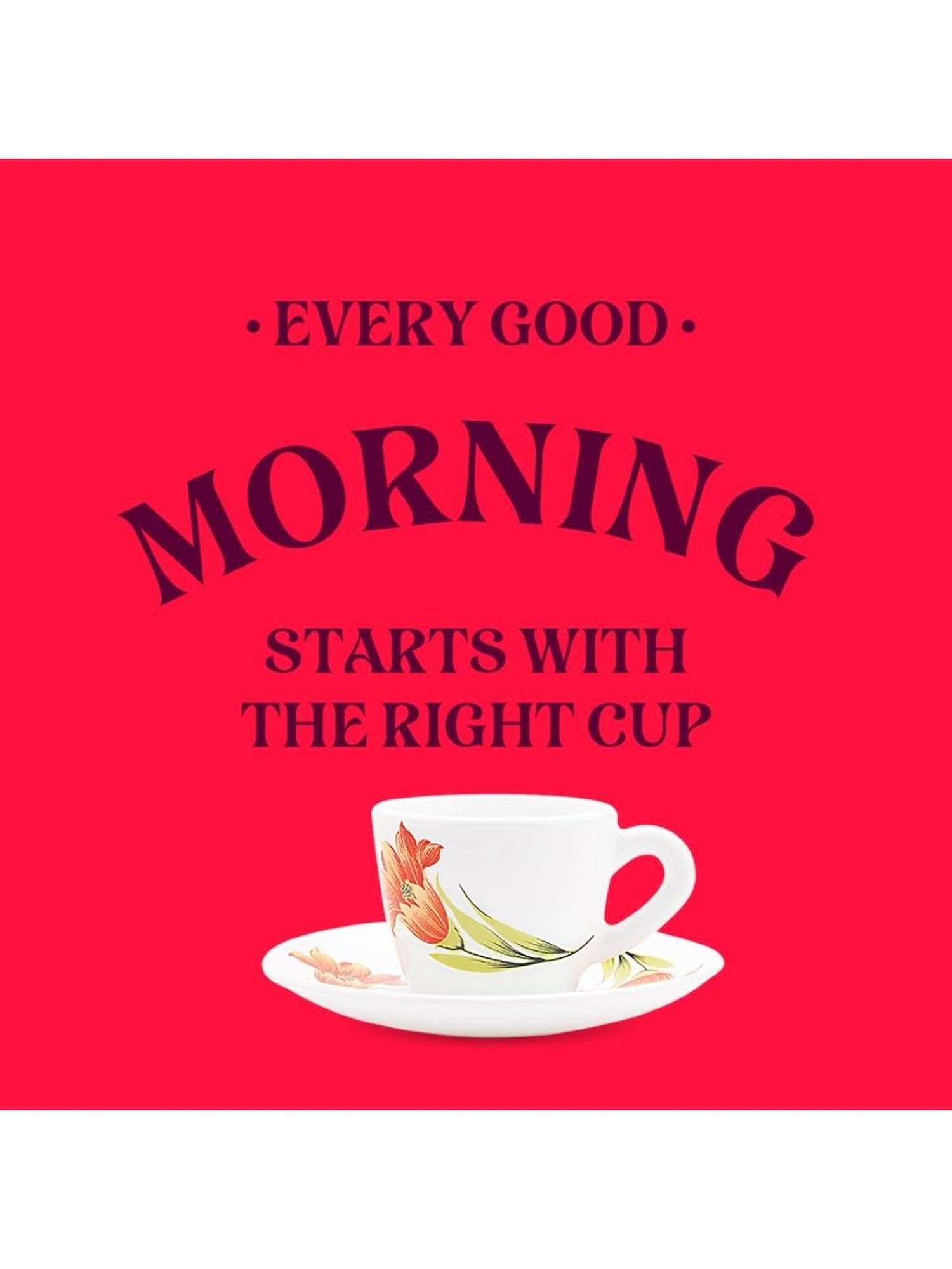 India Circus Floral Blue Bone China Cup Saucer (Set of 8)