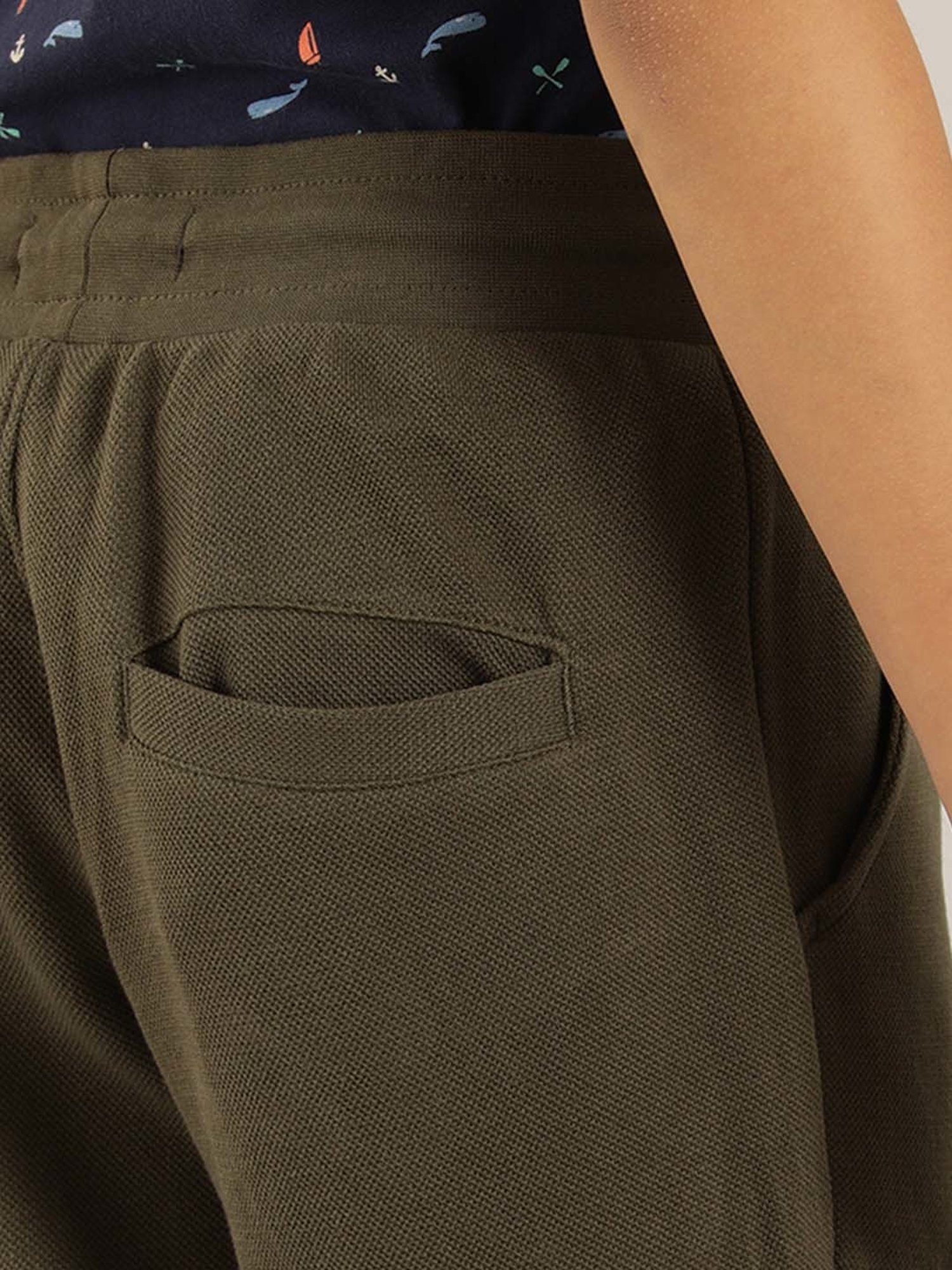 Indian Terrain Kids Green Cotton Regular Fit Joggers