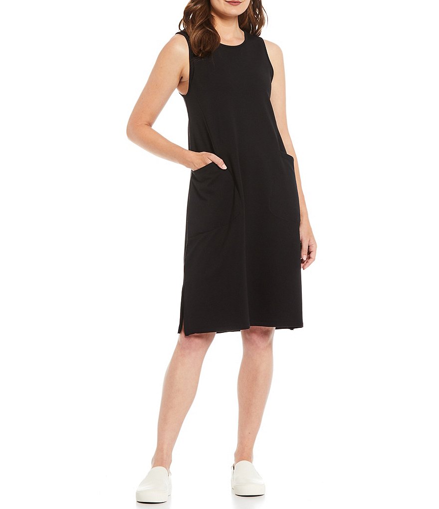 Kinesis High Neck Sleeveless Pocket A-Line Dress