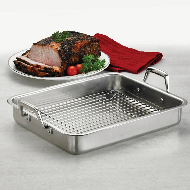 Tramontina Gourmet Prima 13.5" Roasting Pan with Basting Grill