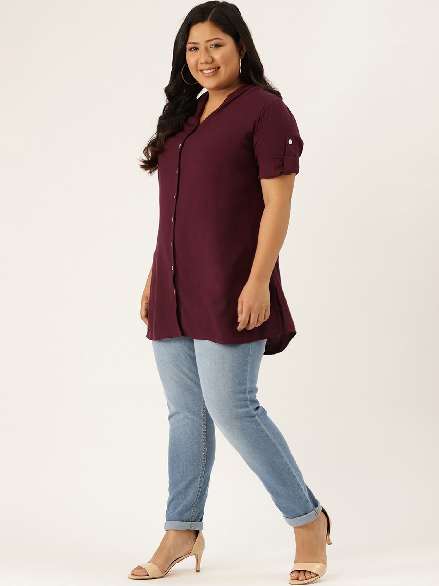 theRebelinme Purple Regular Fit Shirt