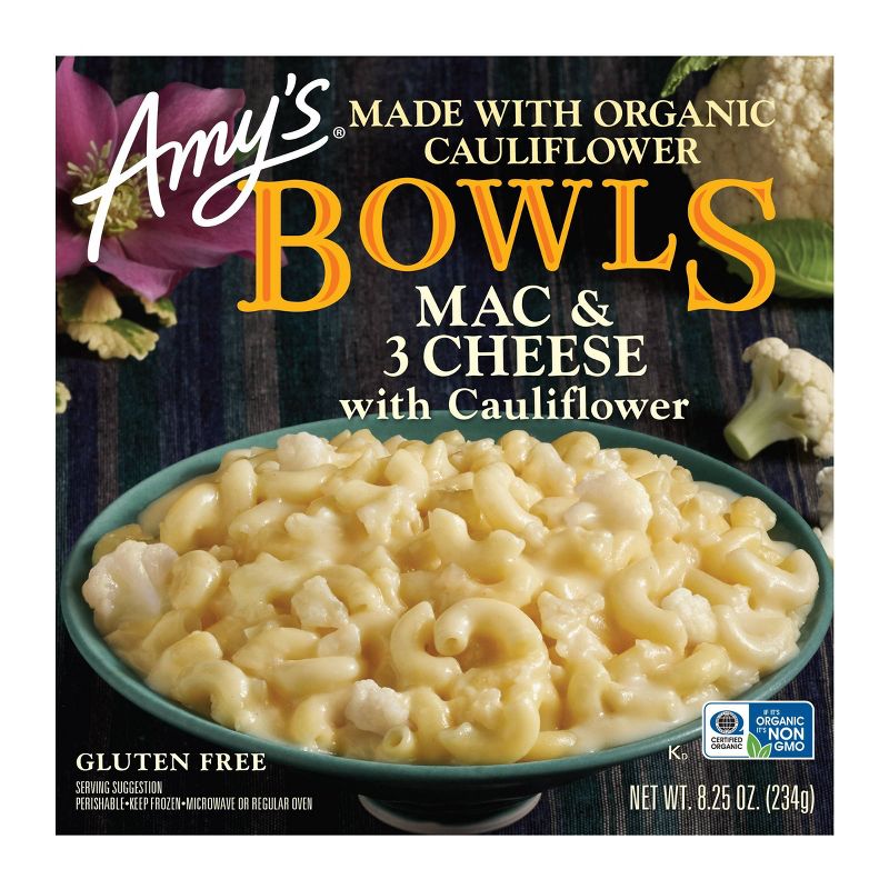 Amy's Frozen Mac & 3 Cheese with Cauliflower Bowl - 8.25oz