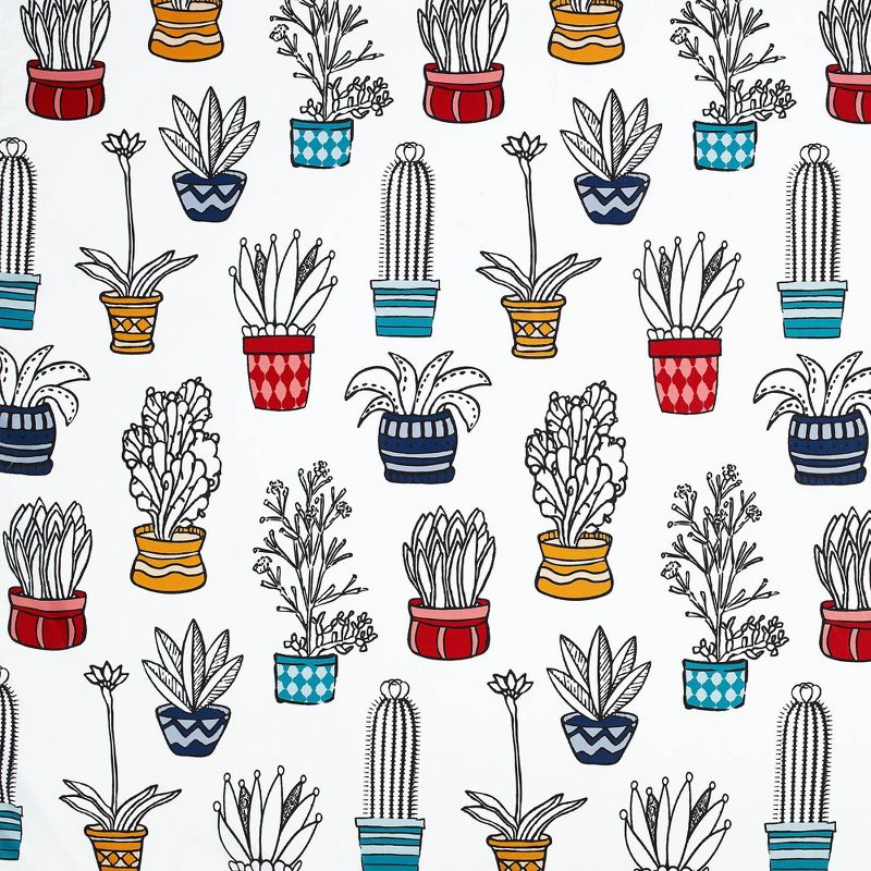 Cactus Shower Curtain with Liner - Hookless