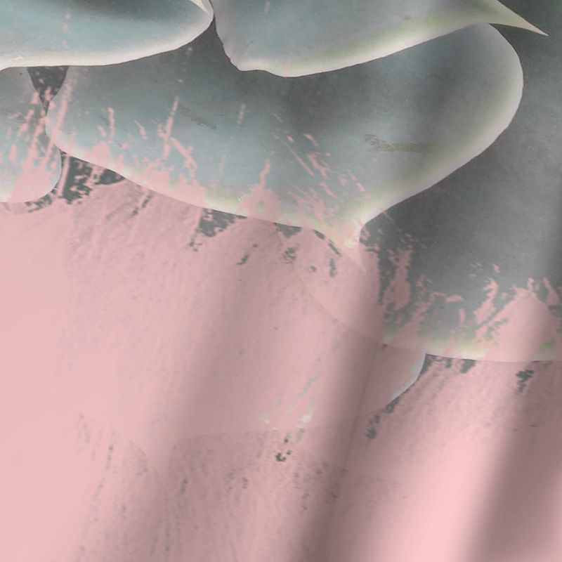 Americanflat Pink On Succulent by Emanuela Carratoni 71" x 74" Shower Curtain