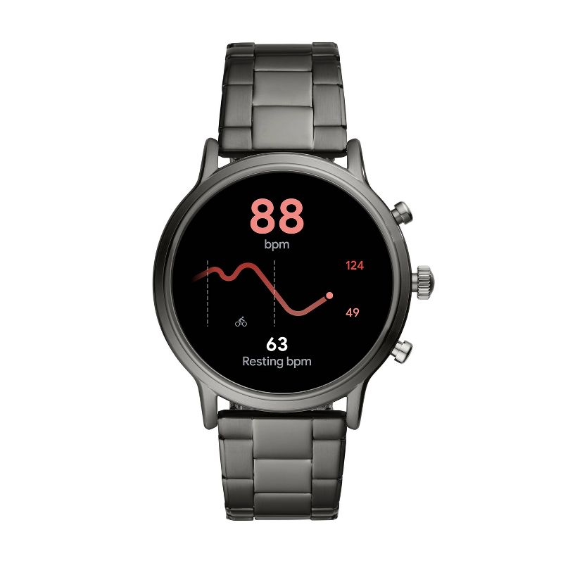 Fossil Gen 5 Smartwatch Carlyle HR 44mm - Smoke Stainless Steel