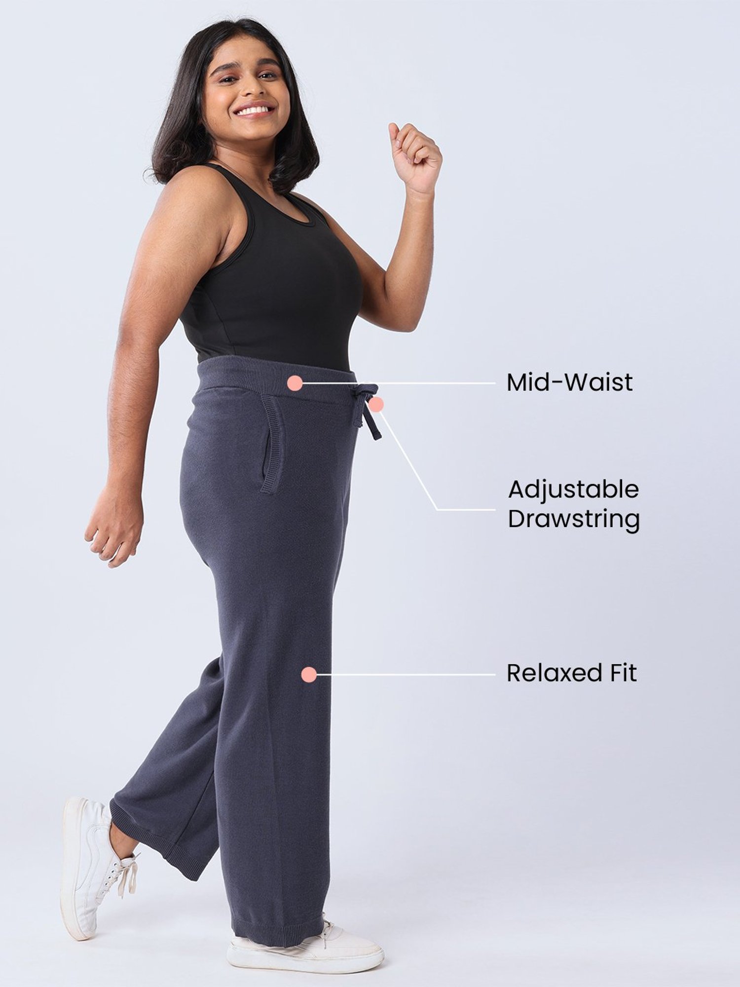 BlissClub Dark Grey Move All Day Pants