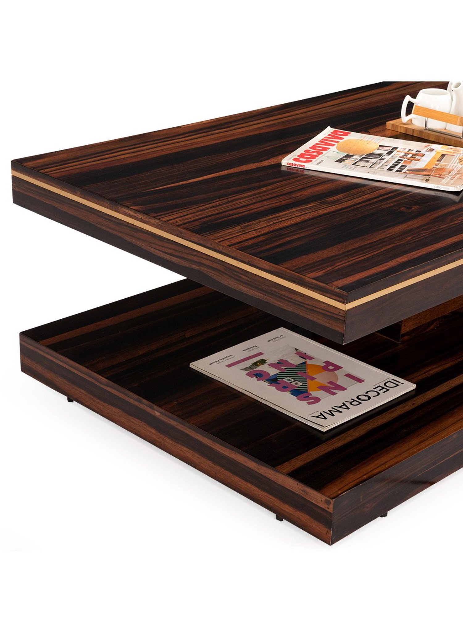 Durian Belmont Brown Engineered Wood Veneer Center Table