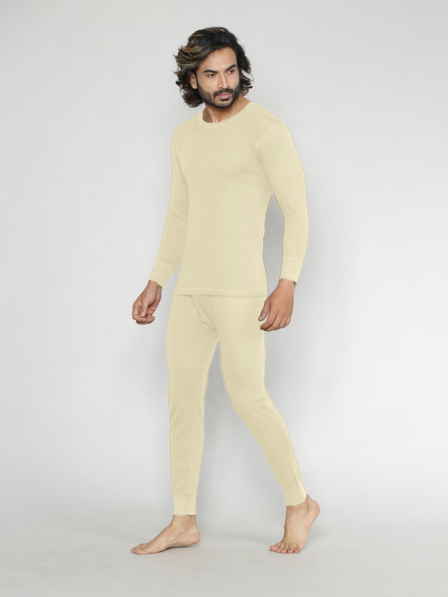 LUX Inferno Off White Striped Thermal Set