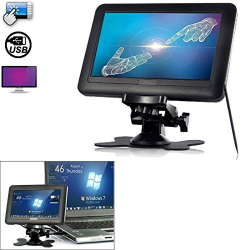 Feelworld DP-701T, 7 inch TFT LCD 4 Wire Resistive USB Powered Touchscreen Monitor for Computers,7-Inch TFT LCD Portable USB Powered Touchscreen Monitor with Built-in Stand and Stylus