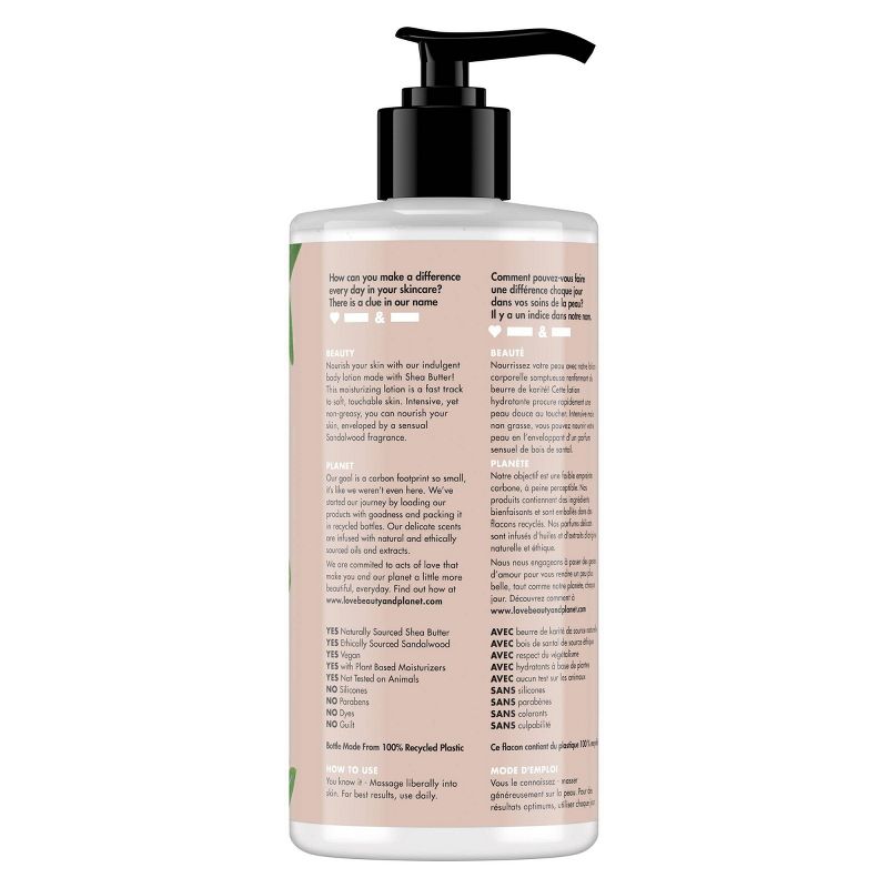 Love Beauty & Planet Shea Butter and Sandalwood Hand and Body Lotion - 13.5oz