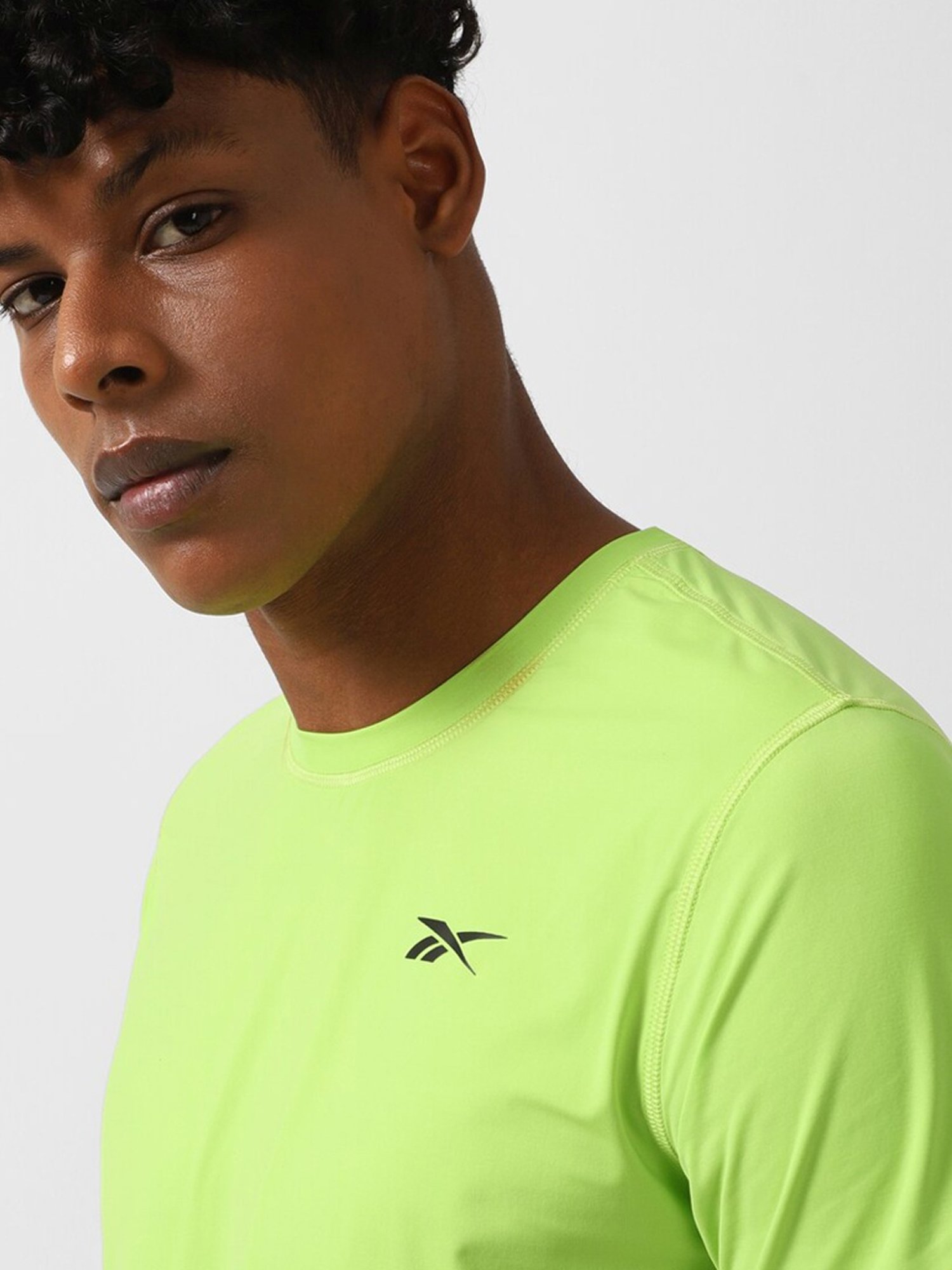 Reebok Green Slim Fit Sports T-Shirt