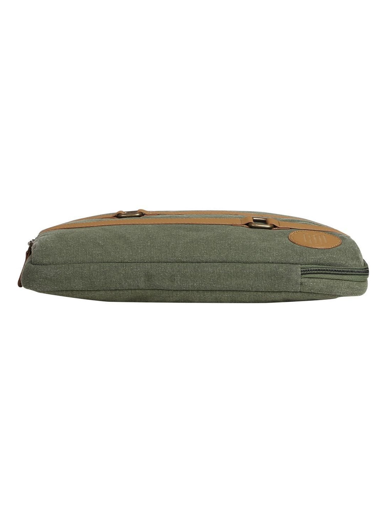 Mona B 4 Ltrs Olive Green Small Laptop Sleeve