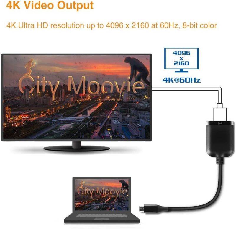 Vantec Vlink USB-C to HDMI 2.0 4K/60Hz Video Converter (CB-CU300HD20)