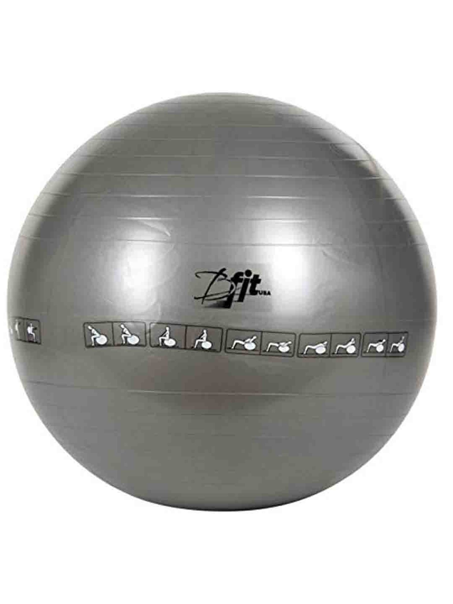 B Fit ANTI Burst Gym Ball Siz 65 cm (Silver)