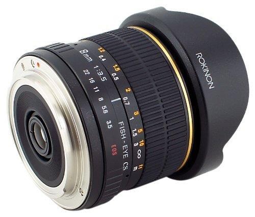 Rokinon FE8MC 8mm f/3.5 Aspherical Fisheye Lens for Canon DSLR Cameras Black