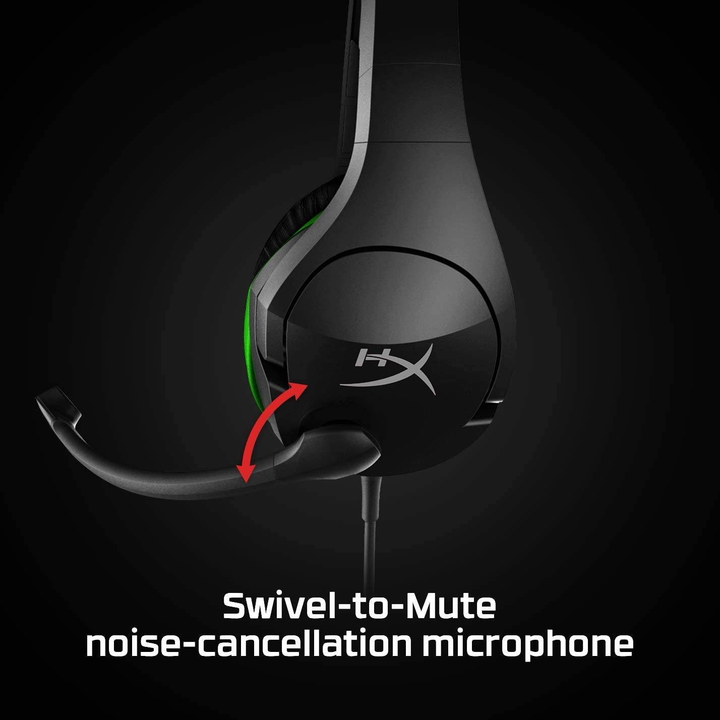 CloudX Stinger - Official Licensed for Xbox Gaming Headset Lightweight Rotating Ear Cups Memory Foam Comfort Durability Steel Sliders Swivel-to-Mute Noise-Cancellation Microphone