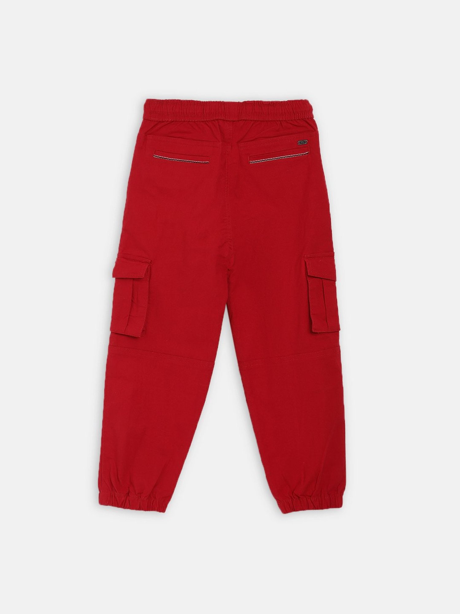 Blue Giraffe Boys Red Solid Joggers