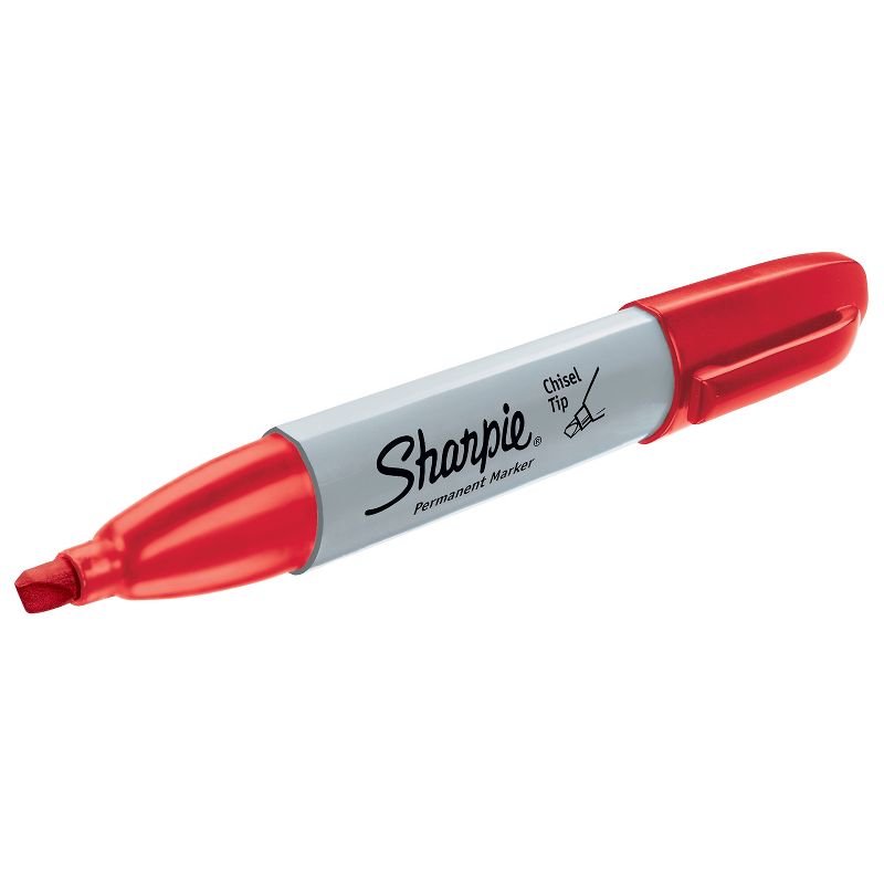Sharpie Permanent Marker 5.3mm Chisel Tip Red Dozen 38202