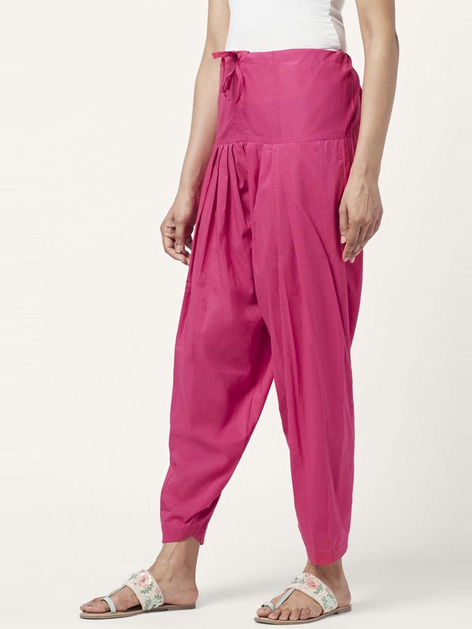 Rangmanch by Pantaloons Pink Cotton Regular Fit Salwar