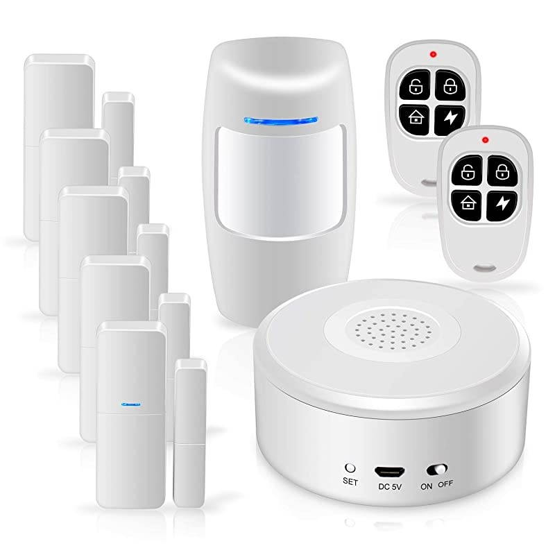 Home Alarm System 8-Piece kit, Alarm Security System Free App and notisfication Push with Optional 24/7 Professional Monitoring, Works with Alexa