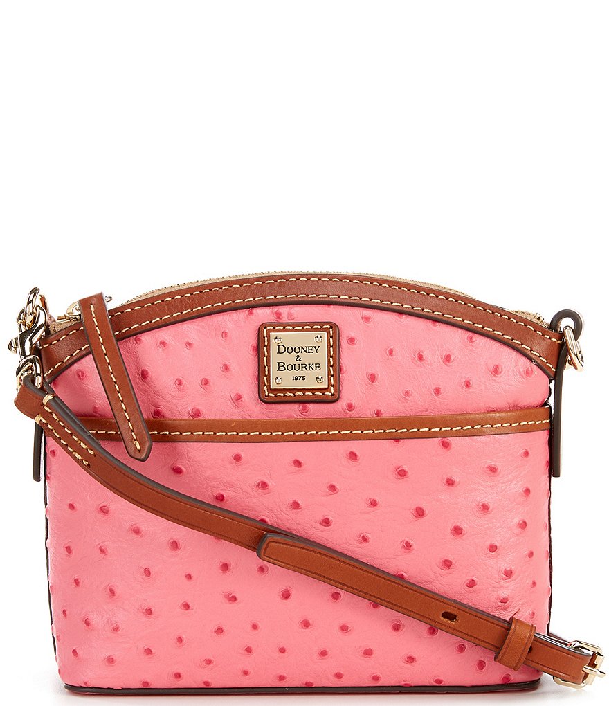 Dooney & Bourke Ostrich Collection Domed Crossbody Bag