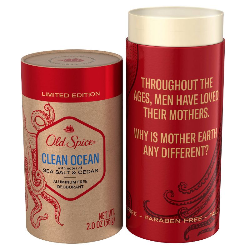 Old Spice Sustainable Packaging Men's Deodorant Clean Waters - 2oz