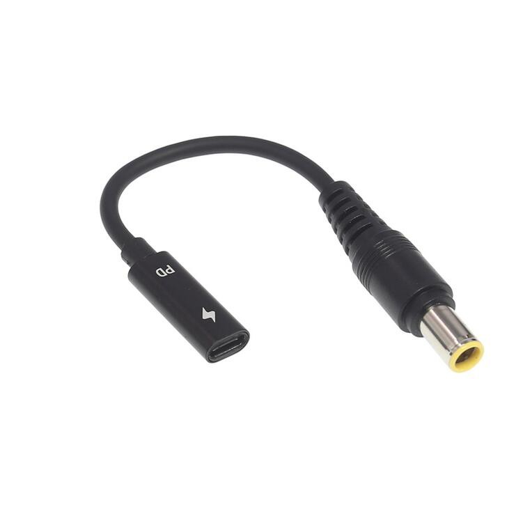 Dongle Adapter USB C Type C to 7.9x5.5mm Laptop Adapter Tip Connector Converter for Lenovo 65W or Below Laptop DC JACK Charger Converter DC Cable Adapter