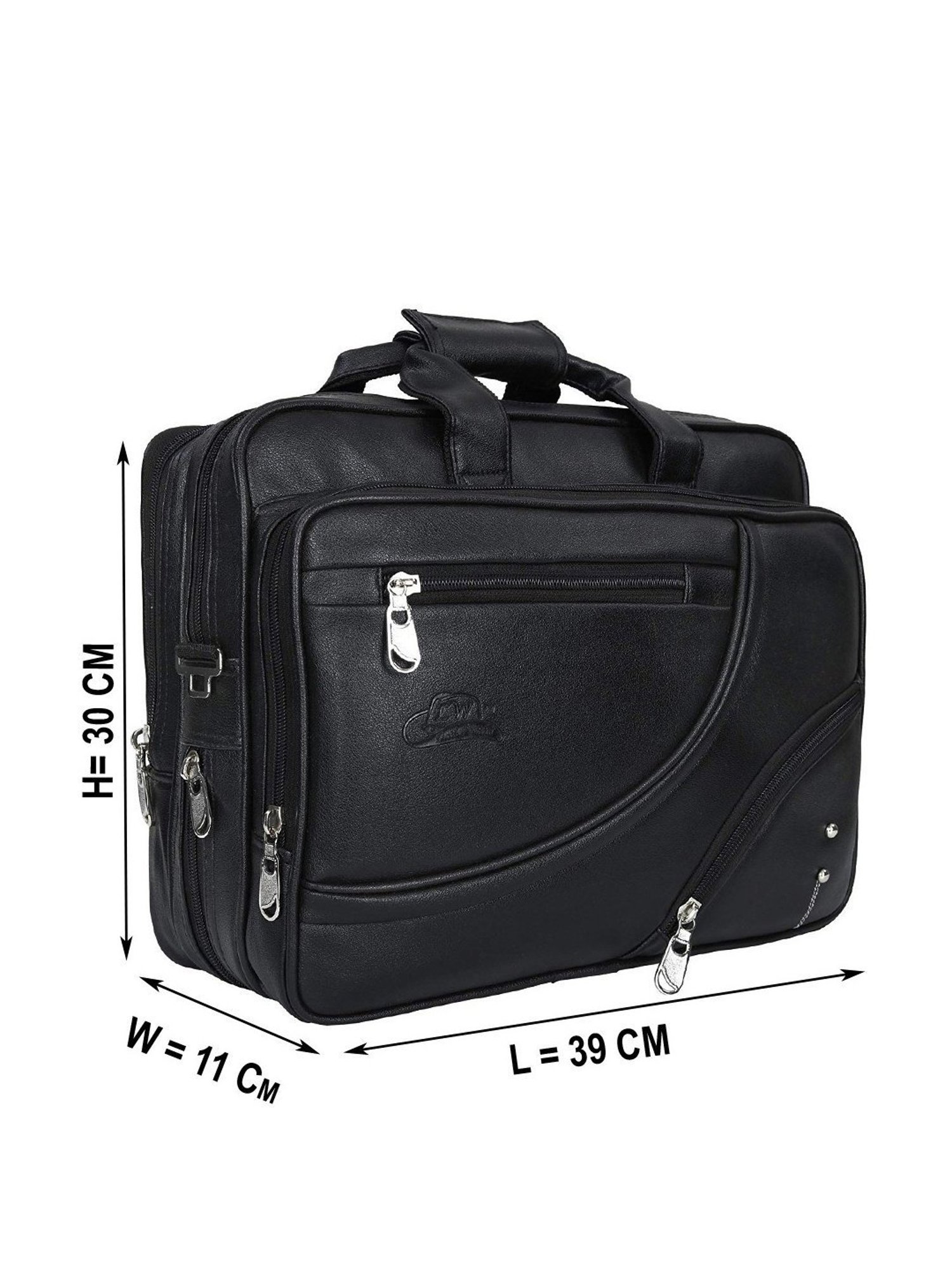 Priority Black Synthetic Large Messenger Bag