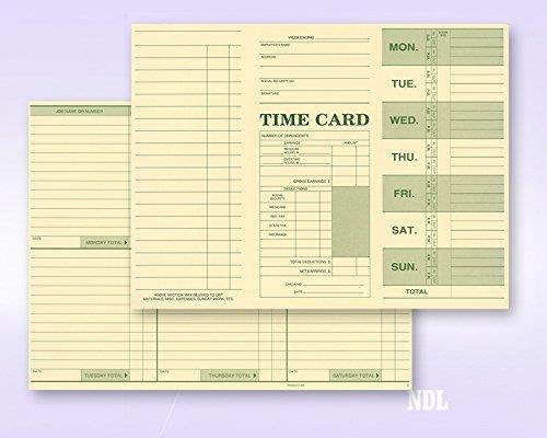 Employee Attendance Weekly Time Card (Pack of 250)