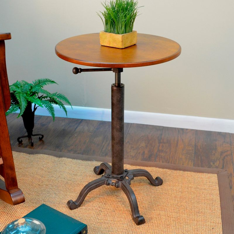 Gracie Adjustable Vintage Table Brown - Carolina Chair & Table