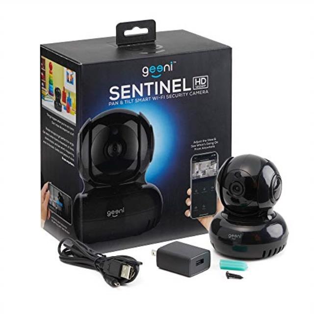 Geeni SENTINEL 1080p HD Pan & Tilt Security Camera &ndash; Indoor Security Camera for Home Security &ndash; No Hub Required &ndash; Works with Amazon Alexa, Google Assistant & Microsoft Cortana, Requires 2.4 GHz Wi-Fi