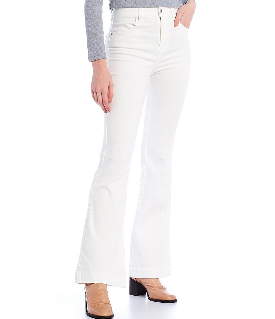 Chelsea & Violet High Rise Ultra White Flare Jeans