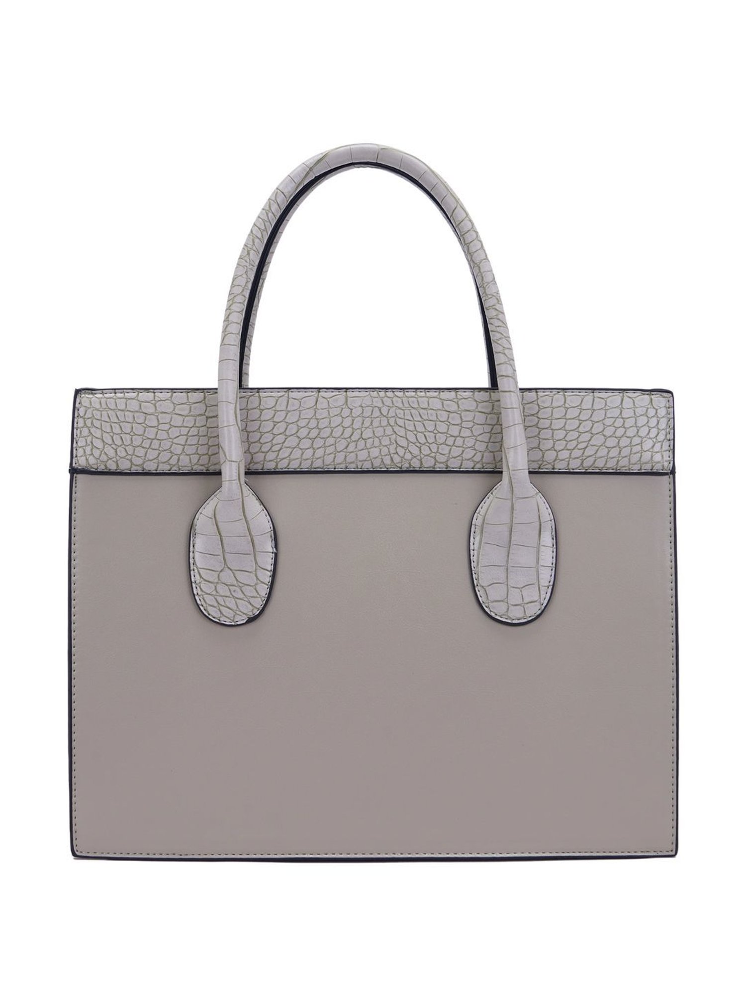 Giordano Grey Textured Medium Tote Handbag