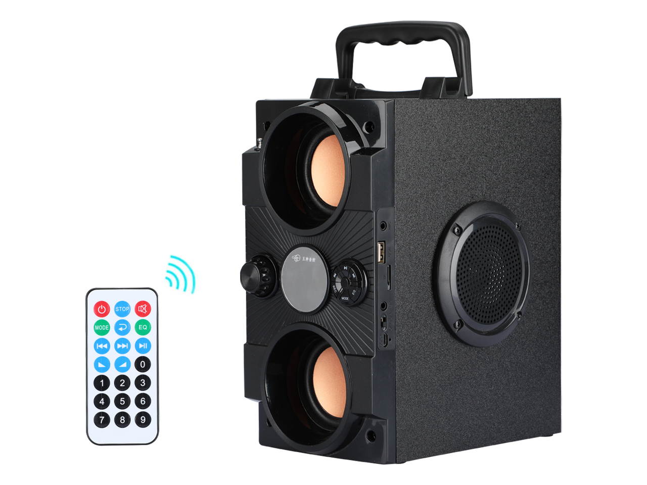 Dual Cannon King 2.2 channel Bluetooth portable speaker with radio reading U disk four speakers high volume support recording K song radio bluetooth speaker