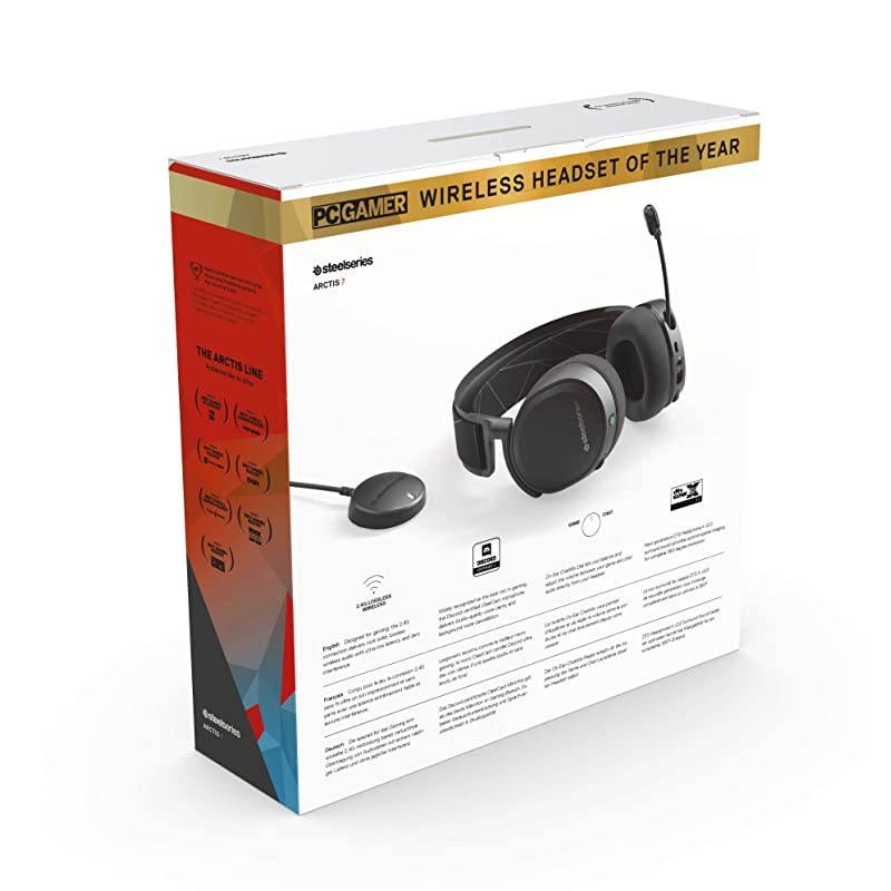 Arctis 7 61505 Lossless Wireless Gaming Headset with DTS H Renewed