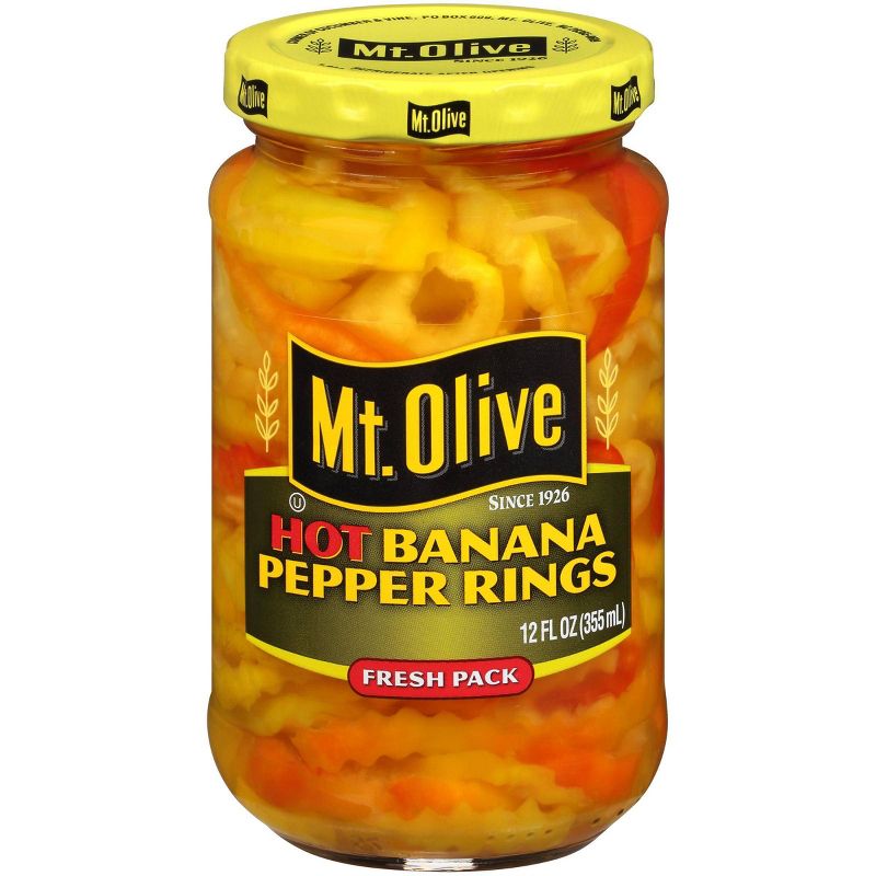Mt. Olive Hot Banana Pepper Rings - 12oz