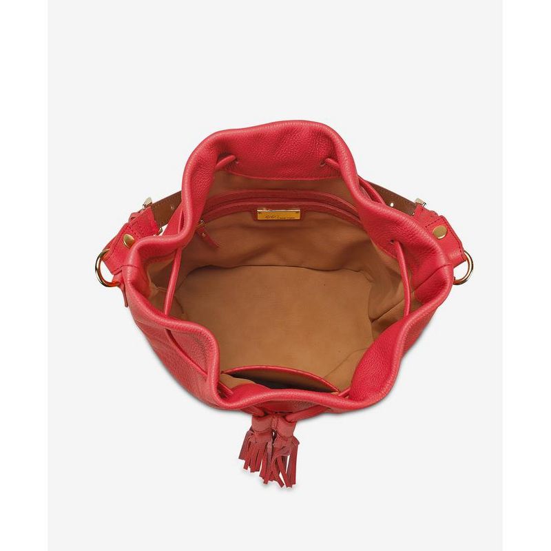 GiGi New York Red Jenn Bucket Bag Bag