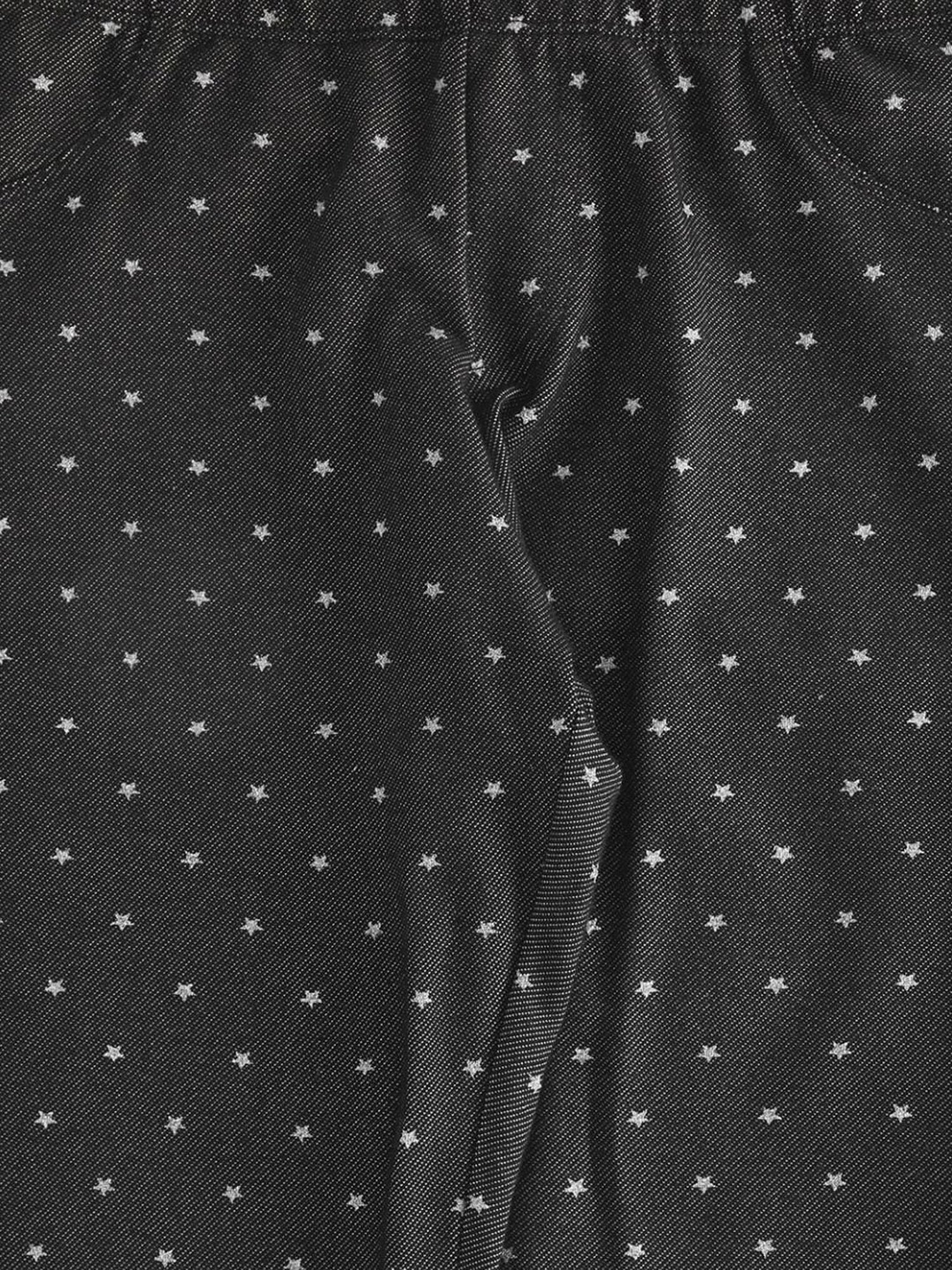 Pantaloons Junior Black Cotton Printed Jeggings