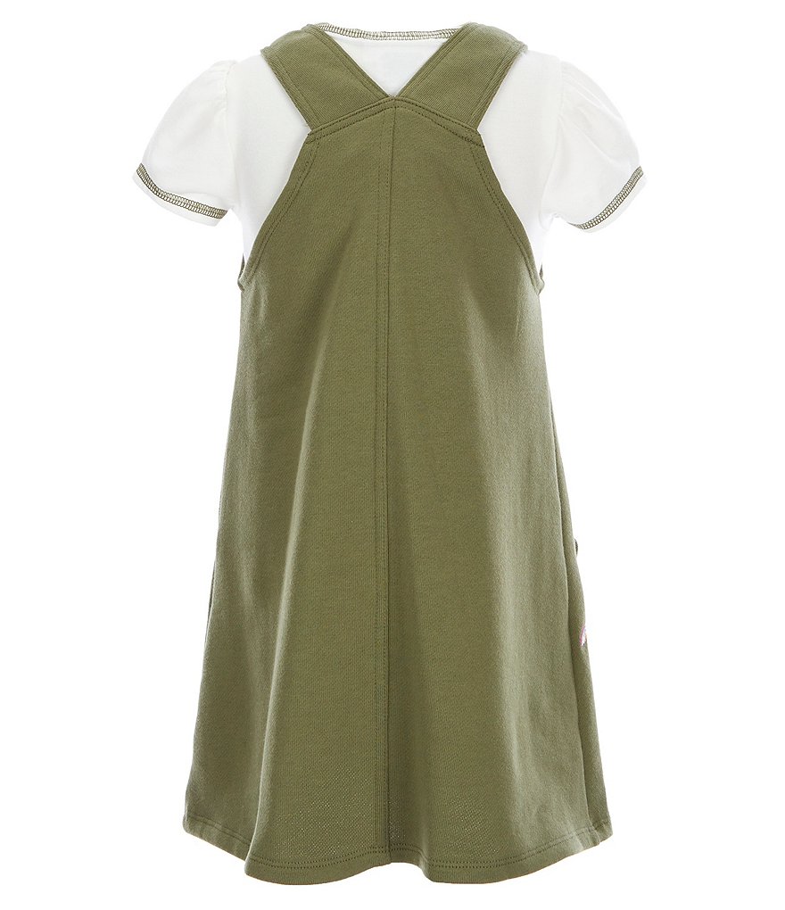 Rare Editions Little Girls 4-6X Printed Chiffon Jumpsuit & Denim Vest Set