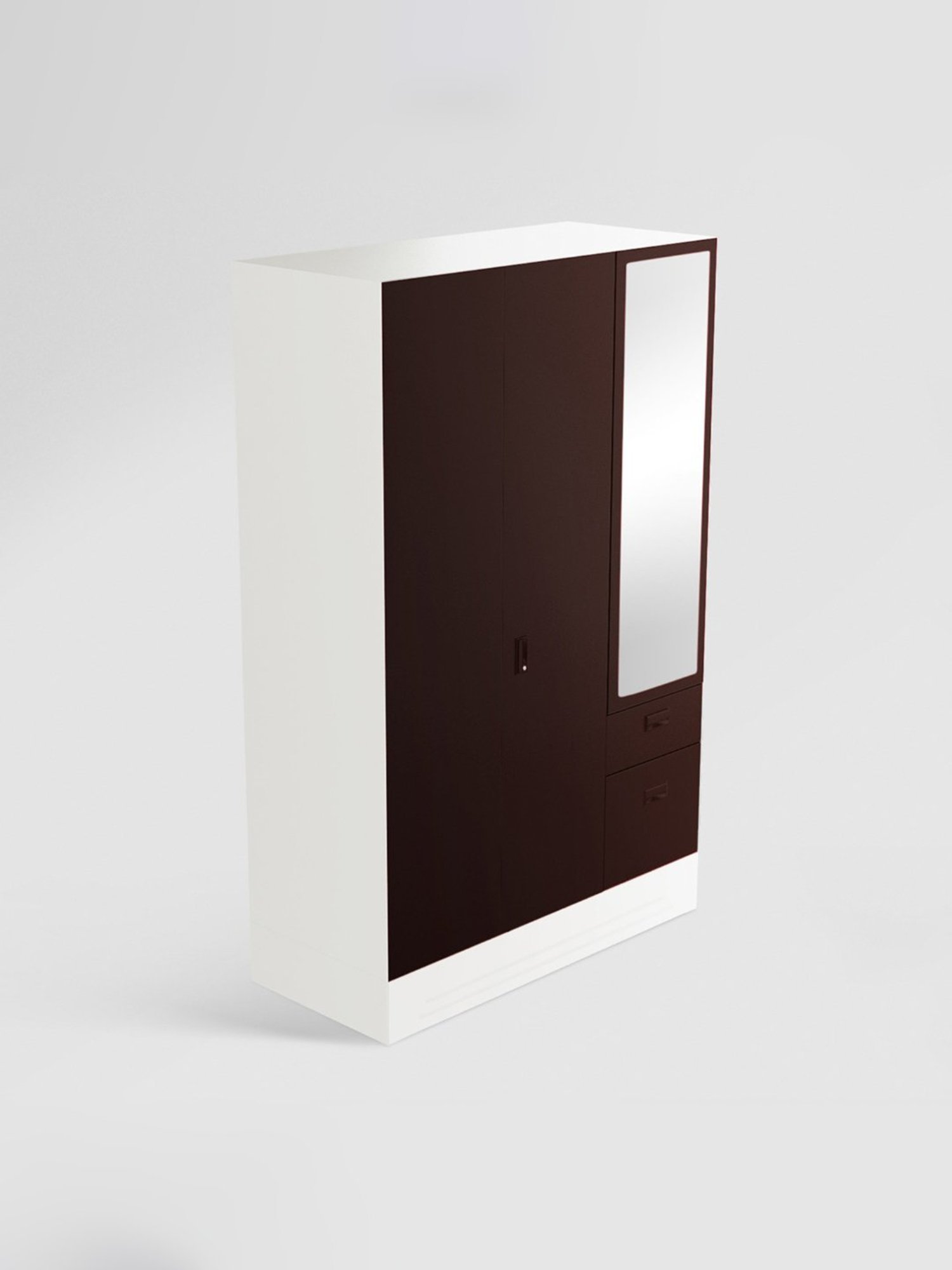 Godrej Interio Slimline Blend 3-Door Steel Almirah, Russet (1-Year Warranty, 1 Locker, 3 Drawers)