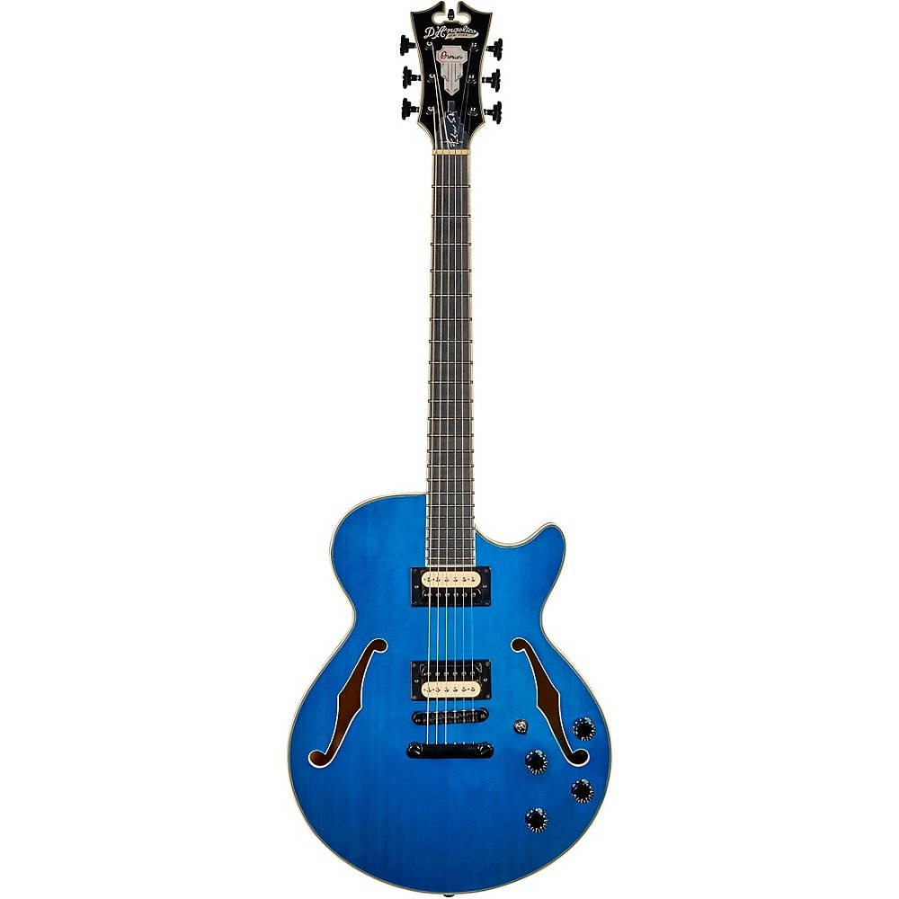 D'Angelico Premier Series SS Fabrizio Sotti Semi-Hollow Electric Guitar Fabrizio Blue