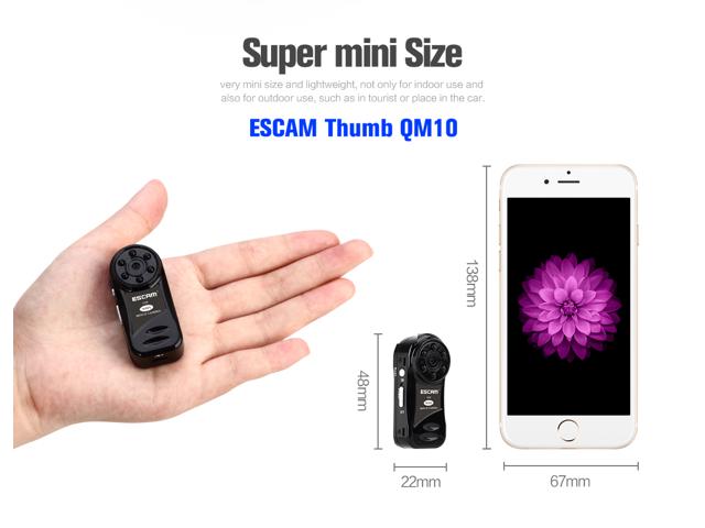 ESCAM Thumb QM10 Wifi Mini IP Camera HD P2P indoor Surveillance Night Vision Security wireless CCTV Camera Support TF SD Card