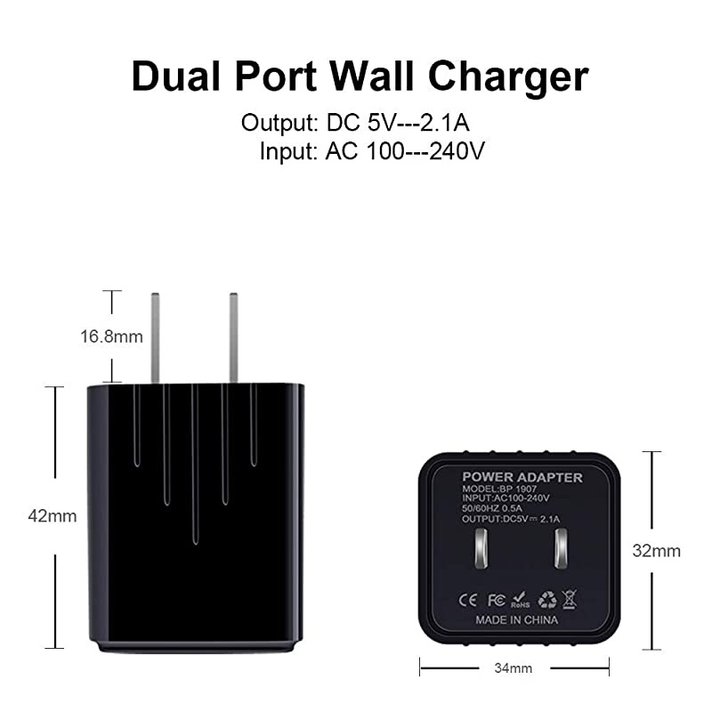 Plug harger Fast harging Type ord ompatible with Samsung S10 S10E S8 S9 Edge Plus A20 A10E A50Galaxy Tab S3 S4 LG G8 G7 ThinQ V20 V30 V40 G5 G6 Moto G7 Power G7 Play G7 G6 Plus Z2 Z3 Z4