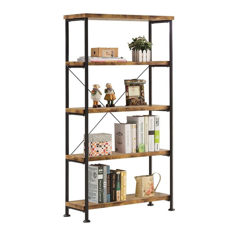 Coaster Furniture Barritt Collection 5 Shelf Bookcase Shelf, Antique Nutmeg