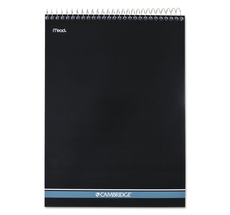 Cambridge Stiff Back Wire Bound Notebook College Rule 8 1/2 x 11 White Paper 70 Sheets 59882