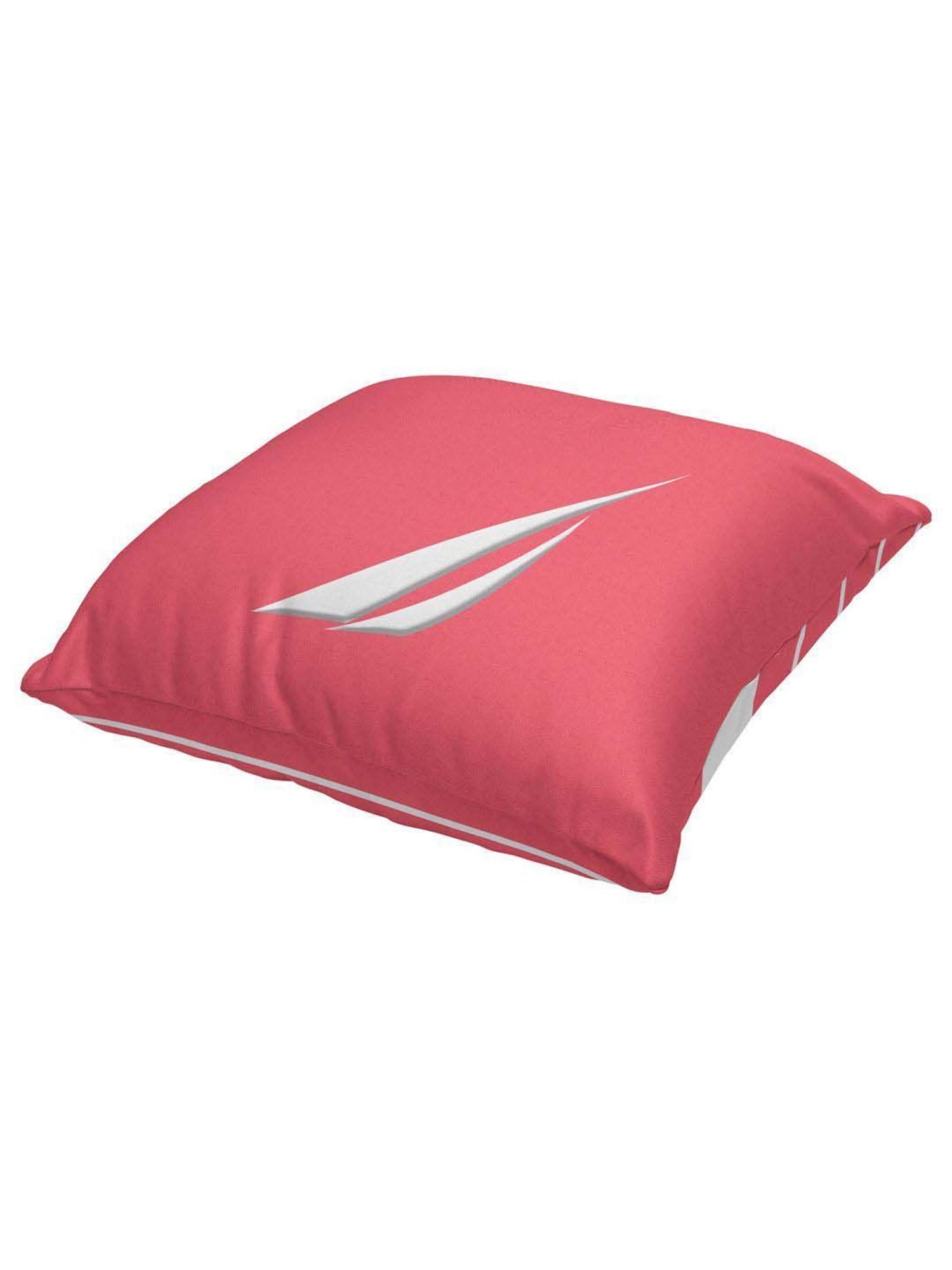 Nautica Logo Stripe Coral Microfibre 300 GSM Premium Cushion Covers - Set of 2